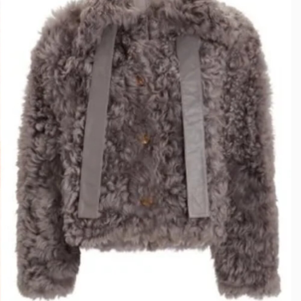 Ulla Johnson Eugenia Reversible Shearling/Leather Jacket - Picture 3 of 9